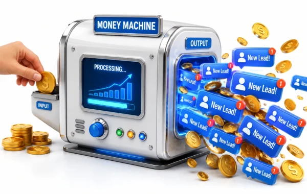 3D illustration showing high ROI from digital paid advertising.